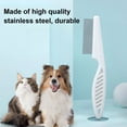 thumbnail image 4 of ACDANC 2Pcs Pet Grooming Comb Multifunctional Stainless Steel Flea Comb for Cats Dogs Pet Tear Stain Removal Brush for Deshedding (White), 4 of 4