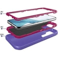 thumbnail image 4 of Galaxy S23 Plus Case S23+ Case for Samsung Galaxy S23 Plus Case Military Drop Shockproof Armor Heavy Duty Rugged 3 in 1 Protection Cover for Galaxy S23 Plus Phone Case (Purple+Rose Red), 4 of 14