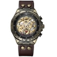thumbnail image 1 of Reloj Mecánico Automático Vintage para Hombre, Esfera Esqueleto Correa de Cuero, Reloj de Pulsera Luminoso Impermeable de 30 M, 1 of 7