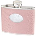 thumbnail image 1 of Aruba Light Pink Synthetic Leather Stainless Steel 4oz Hip Flask, 1 of 1