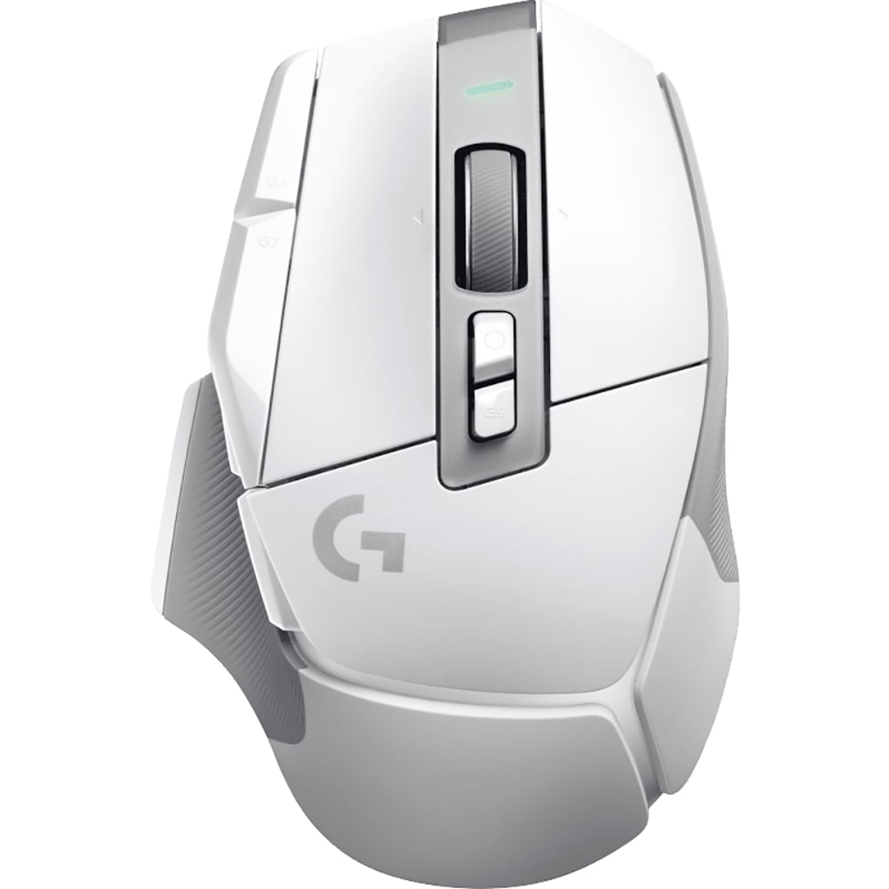 Logitech 910-006187 G502 X Lightspeed Wireless Gaming Mouse White Bundle with Deco Essentials Keyboard and Mouse Gel Memory Foam Wrist Pads, Universal Design, Added Comfort