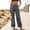 Gray, variant on IUYRTFE Women's Straight Leg Cargo Pants with Multiple Pockets and Adjustable Drawstring Hem Casual Utility Trousers