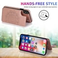 thumbnail image 2 of Funda para iPhone Xs Max con tarjetero de piel sintética con estampado de flores de datura, 2 of 5