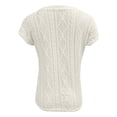 thumbnail image 5 of Yubnlvae White 2025 Women's Round Neck Loose Short Sleeved Women's T Shirt, Xxl, 5 of 5