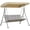 Light Brown, variant on Outsunny 3-Seat Patio Swing Chair, Outdoor Porch Swing Glider, Light Brown