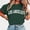 Army Green, variant on YHAJDS T Shirts for Women Short Sleeve Round Neck Letter Print Casual Pullover Summer
