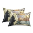 thumbnail image 2 of Haosy Satin Pillowcase for Hair and Skin Standard Cooling Silk Pillow Case with Envelope Closure Black Cat with All Seasons 20"x40", 2 of 9