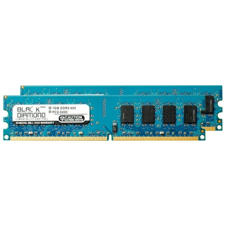 2GB 2X1GB Memory RAM for Intel Server Board SE7221BK1-E 240pin PC2-3200 400MHz DDR2 DIMM Black Diamond Memory Module Upgrade