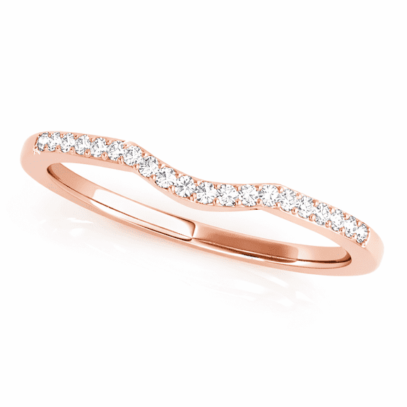 KohinoorGems Wedding Band F-G Lab Grown Diamond Wedding Rings 0.1 ct. t.w. 14K, Rose Gold (Gift Box)