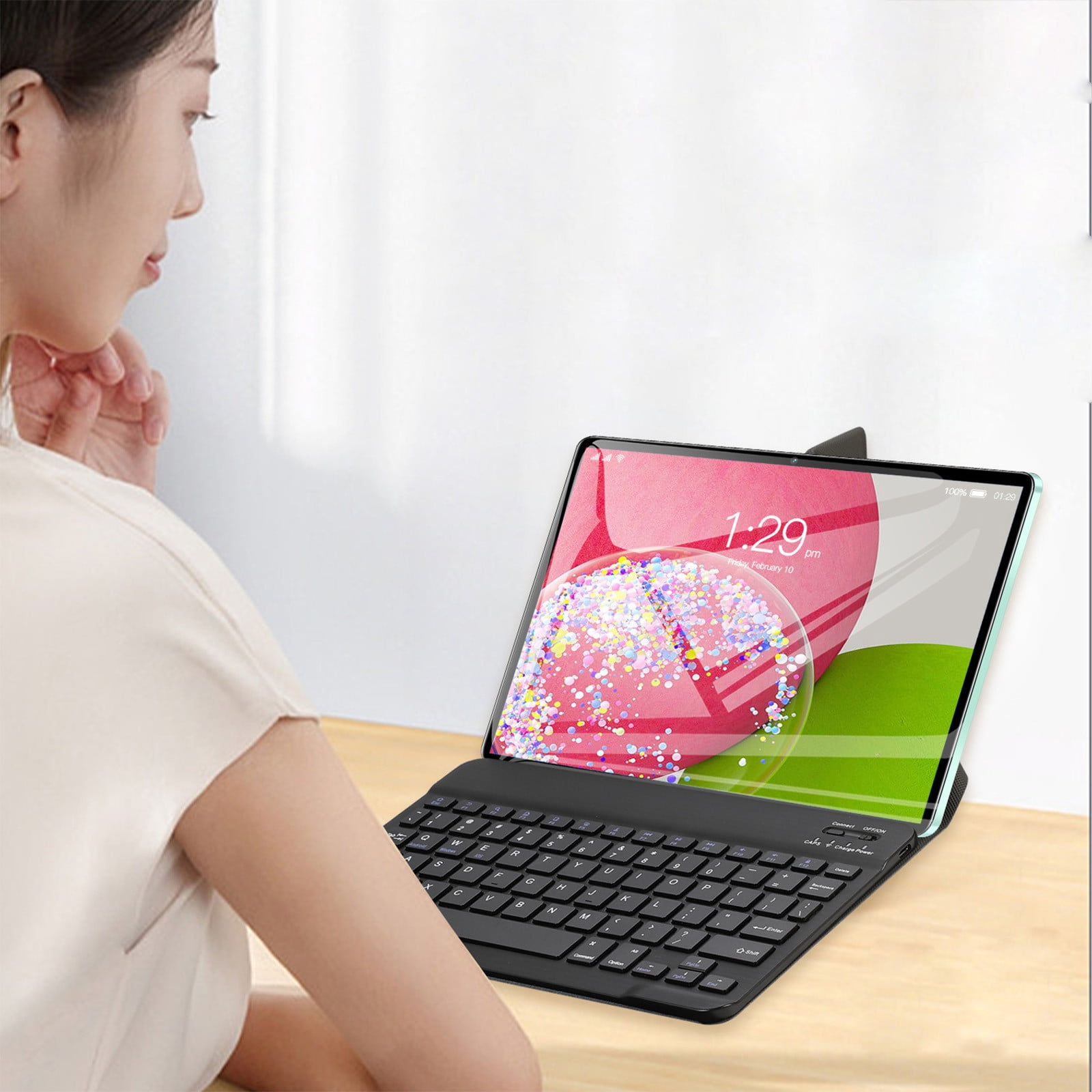 Tabletas Nueva tableta Android PC de 10.1 pulgadas con pantalla HD delgada, 5G, doble frecuencia, WiFi, Bluetooth, compatible con tarjeta de memoria de 256G y comunicación con doble SIM.