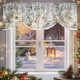 thumbnail image 6 of Merry Christmas Tie Up Valances Curtain, Snowflake Gold Sliver Colored Ball Winter Adjustable Rod Pocket Short Window Treatment Tie Up Curtains Valances for Kitchen Living Room Bathroom 54x18 Inches, 6 of 9