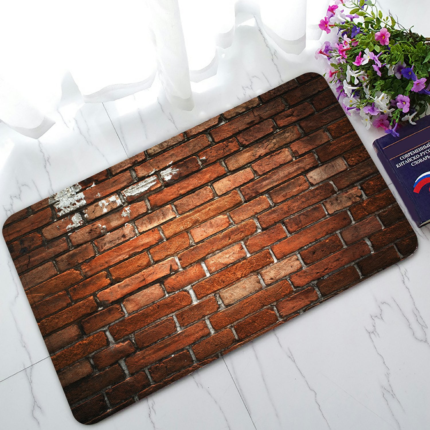 PHFZK Vintage Red Brick Doormat Outdoors/Indoor Doormat Home Floor Mats