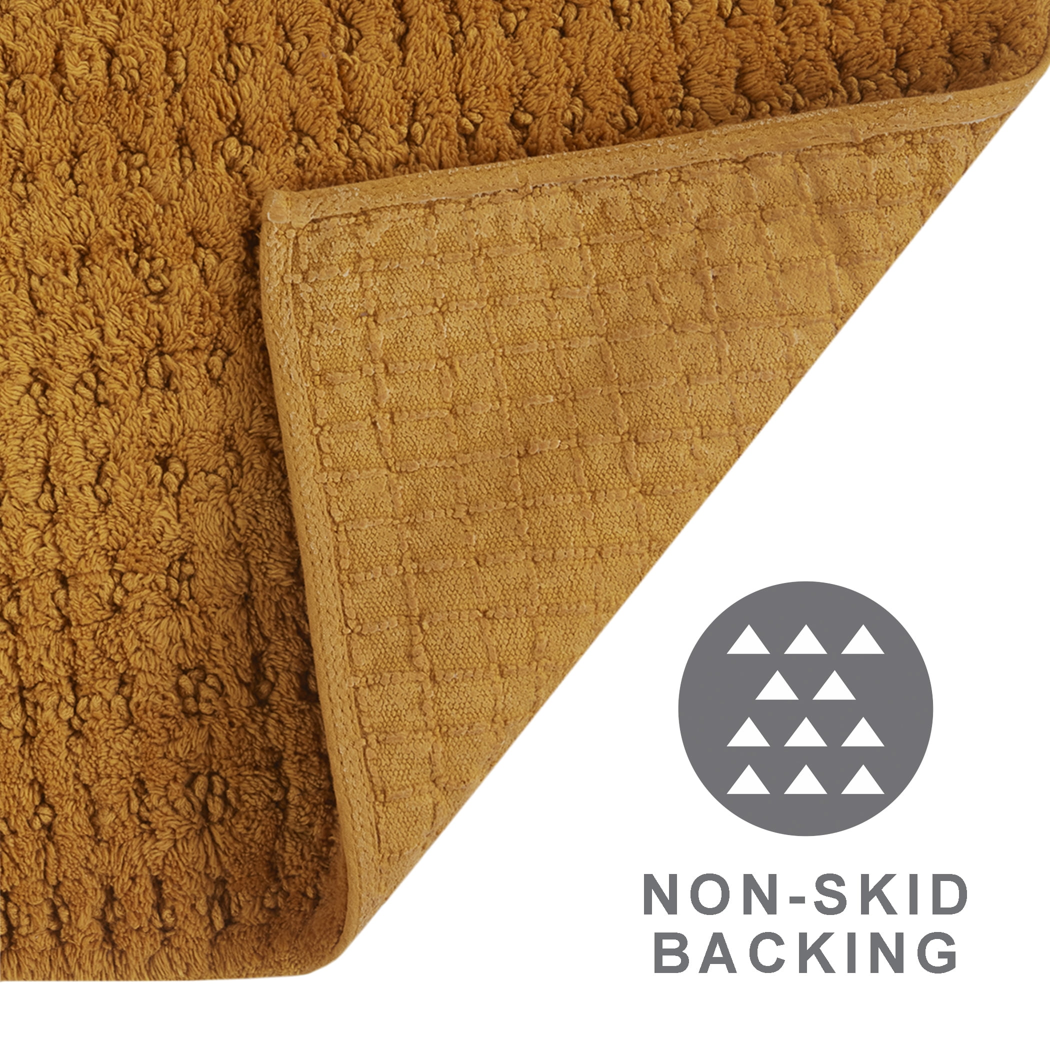 Beautiful Cotton Bath Rug by Drew Barrymore, Amber Yellow, 20x34"