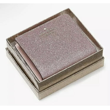 Kate Spade New York Glimmer Boxed Small L-Zip Bifold Wallet In Mitten Pink