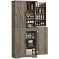 thumbnail image 1 of HOMCOM 72" Kitchen Pantry Cabinet, Farmhouse Kitchen Storage Cabinet, Grey, 1 of 10
