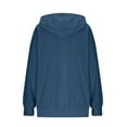 thumbnail image 6 of Guieoi Sweatshirts for Women Plus Size under $10.00 Women's Solid Color Hooded Long-sleeved Loose Tops Sweatshirts Hooded Sweatshirts Blue Black*Friday/Cyber*Monday, 6 of 6