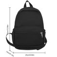 thumbnail image 3 of MesaSe Women Schoolbag Fashion Student Backpack Solid Color College Backpack (Black), 3 of 6