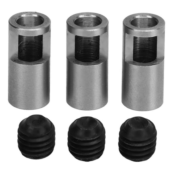 MAYUJIAA 3PCS RC Coupler Shaft Sleeve Silver Anti Slip High Hardness 8 to 5mm RC Coupler Shaft Sleeve for Traxxas Sledge HW313-84675