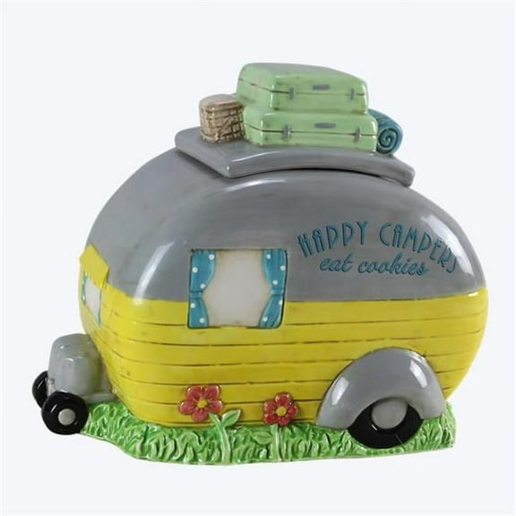 Youngs 14314 Ceramic Happy Campers Cookie Jar