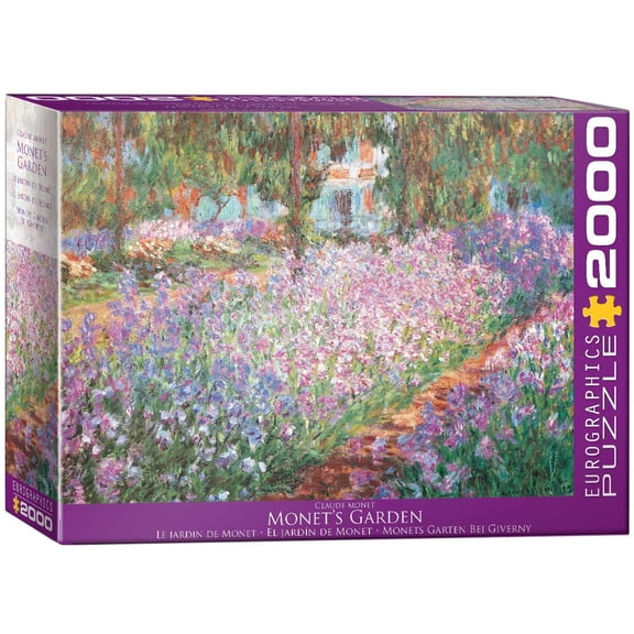 EuroGraphics The Artist’s Garden by Claude Monet Jigsaw Puzzle, 2000 Pieces, Impressionist Artwork