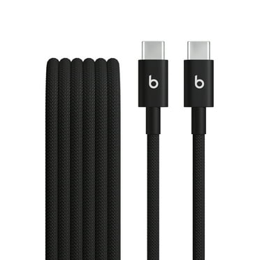 Beats USB-C to USB-C Woven Cables (1.5 m / 5 ft) - Bolt Black (2-Pack)