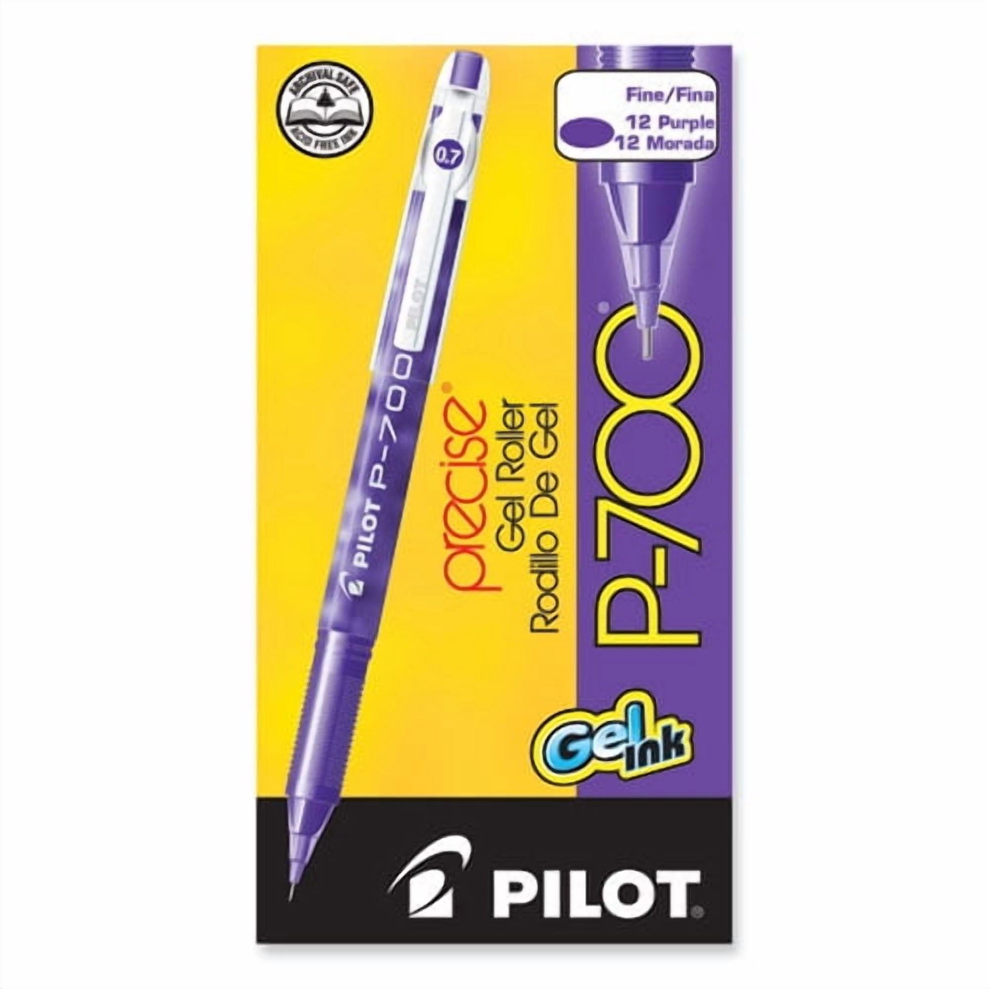 Precise P-700 Gel Pen, Stick, Fine 0.7 Mm, Purple Ink, Purple Barrel, Dozen | Bundle of 10