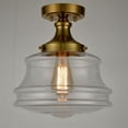 thumbnail image 4 of Modern Gold Semi Flush Mount Ceiling Light Schoolhouse Hallway Ceiling Light, 4 of 7