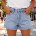 thumbnail image 2 of Denim Shorts Fitted Women High Waisted Stylish Loose Casual Summer Comfort Jean Shorts by Yigetop Light blue XL, 2 of 5