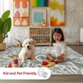 thumbnail image 5 of nuLOOM Tiffani Floral Machine Washable SplashGuard Area Rug, 8' x 10', Tiffani Light Grey, 5 of 13