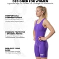 thumbnail image 2 of Exxact Sports Women’s Wrestling Singlet - Adult & Youth Sizes, High-Cut Female Powerlifting Singlet for Competition (Purple, Adult 2X-Large), 2 of 7