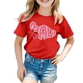 thumbnail image 1 of TZEWGL Tees For Child Round Neck Loose Short Sleeve Graphic Print Blouse For Newborns size 8-9T, 1 of 3