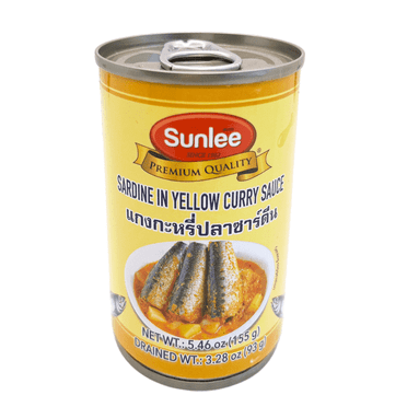 Sunlee Sardine in Thai Yellow Curry 5.5 Oz (155 g) Pack of 8