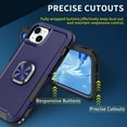 thumbnail image 6 of Nalacover For iPhone 14 6.1 inch Slim Case,Luxury Hybrid Hard PC and TPU Rugged Bumper 3-In-1 Rotatable Magnetic Ring Kickstand Four Corner Guard Shockproof Anti-Scratch Back Phone Cover.Blue, 6 of 12