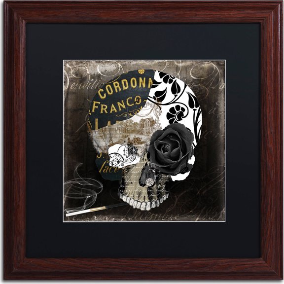 Trademark Fine Art "Paris Halloween II" Canvas Art by Color Bakery, Black Matte, Wood Frame