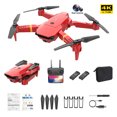 thumbnail image 4 of 4K Cámara dual 2.4GHz RC Drone Modo de retención de altitud Cuadricóptero con 2 baterías (Rojo) Likrtyny Para estrenar, 4 of 9