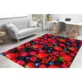 thumbnail image 3 of Forest Fruits Rugs, Raspberry Rug, Kitchen Rug, Modern Rug, Gift Rug, Decorative Rug, Popular Rug, Colorful Rug, Red Rug, Cool Rug, 2.6'x6.5' - 80x200 cm, 3 of 5