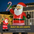 thumbnail image 4 of HOMCOM Inflatable Christmas Outdoor Lighted Yard Decoration, Santa Claus with Candy Cane, 8' Tall, 4 of 9