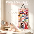 thumbnail image 6 of Hair Bows Holder & Organizer for Women Girl, Hair Accessory | Large Capacity Bows Hanger, Hair Accessory Storage Display with Sturdy Rope, Wall Hanging for Girl Women Room Decor,Pink, 6 of 8