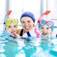 thumbnail image 2 of Set de Snorkel ACQCES para Niños con Válvula Secadora, Máscara Rosada, de 5 a 15 Años, 2 of 8