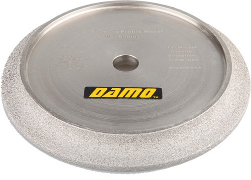DAMO inch Vacuum Brazed Diamond Profile Wheel for Tile Saw B 3/8 inch  Demi Bullnose Half Bullnose for Granite Concrete Marble Countertop 