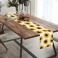 thumbnail image 4 of Sunflower Pattern Table Runner Linen Style 13x90 Inches Rustic Farmhouse Table Runner Kitchen Dining Table Decoration for Wedding Birthday Party Christmas, 4 of 6