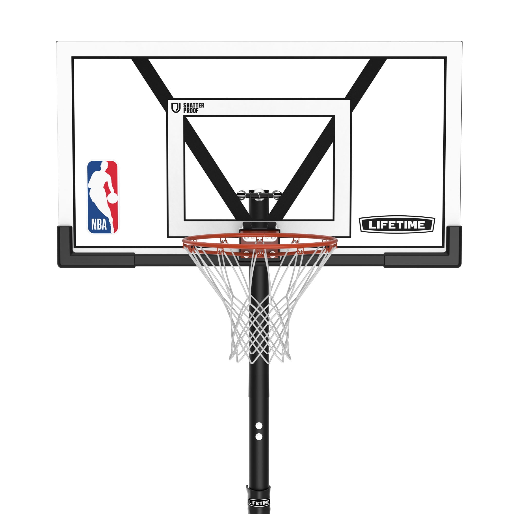 Lifetime NBA Branded 8ft-10ft Adjustable Height 54" Portable Basketball Hoop (92137)