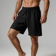 thumbnail image 5 of MYAOYI Men's Soft Fleece Shorts Elastic Waist Drawstring Casual Lounge Gym Shorts, 5 of 7