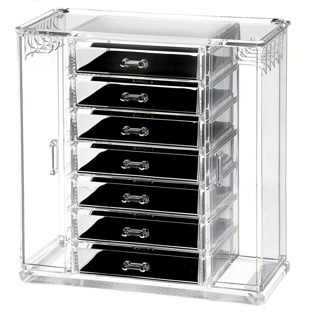 Clear Acrylic Jewelry Organizer and Makeup Organizer Cosmetic Organizer 