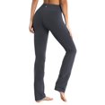 thumbnail image 1 of BUBBLELIME 29""/31""/33""/35"" 4 estilos Pantalones de yoga con piernas rectas para mujer Control de barriga - Pierna recta_Shadowcharcoal L_33"" Entrepierna, 1 of 5