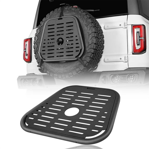 Hooke Road Spare Tire Molle Storage Panel Fit 1987-2018 Jeep Wrangler YJ TJ JK &2021-2024 Ford Bronco