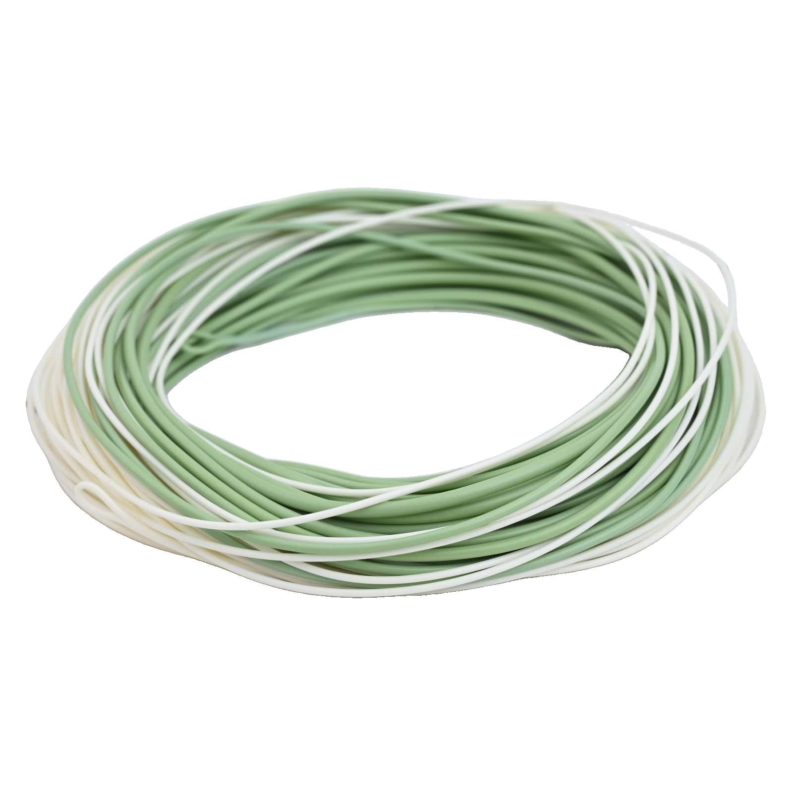 Fly Fishing Sea Main Line Outbound Short Fly Saltwater Fishing Line 100 Feet WF6F-WF10F Green/Cream