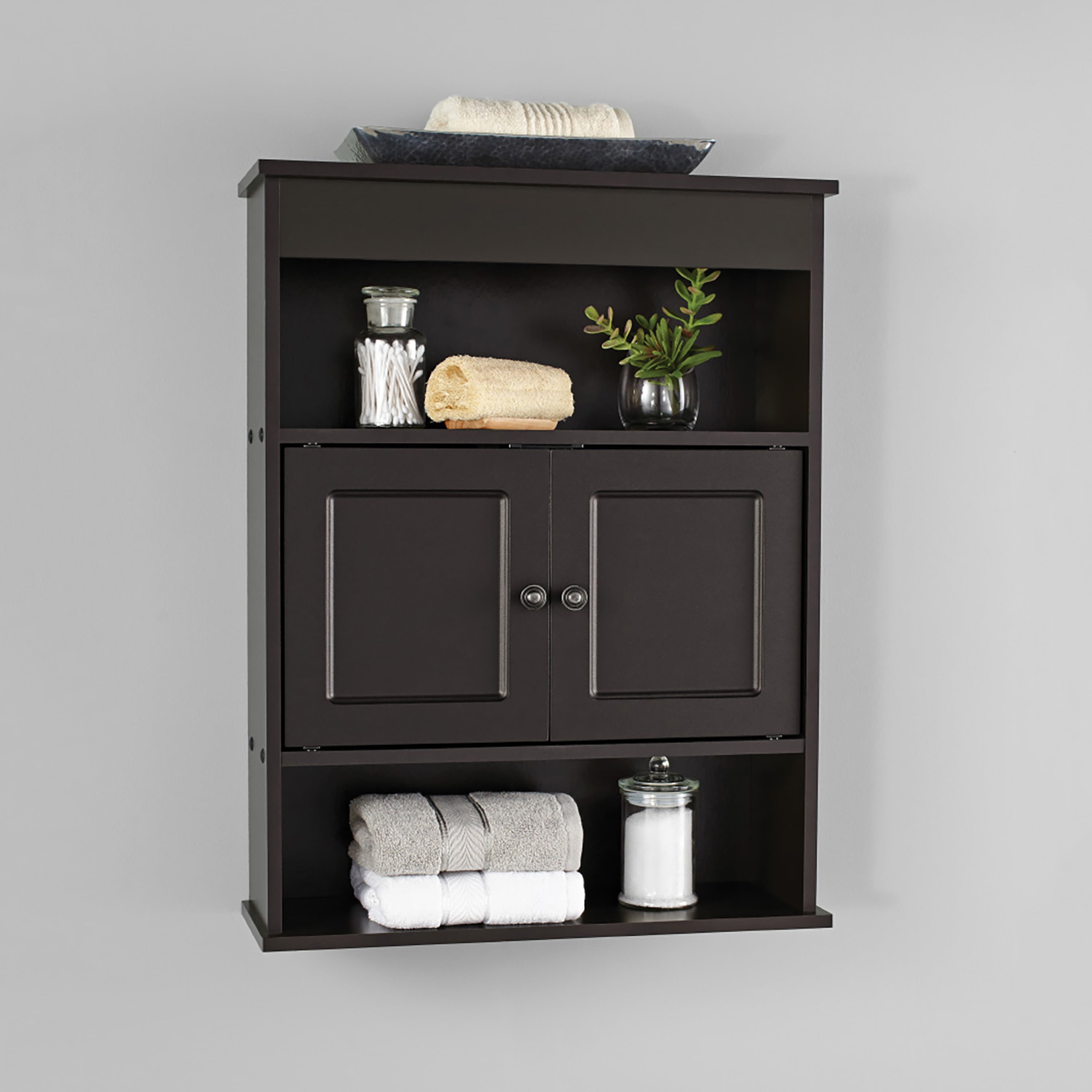 Oak Bathroom Furniture Small Vanity CabinetCupboard with Shelving Storage