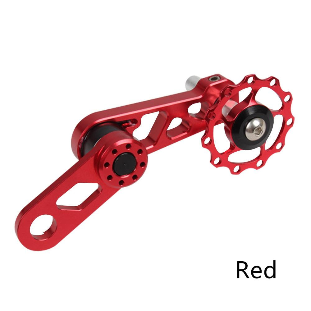 Autcarible Folding Bicycle Guide Wheel lp Oval Aluminum Alloy Cycling  Single Speed Rear Derailleur Chain Tensioner with Sprocket MTB Bike Chain  