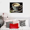 thumbnail image 4 of COMIO  Coffee Cafe Wall Art Kitchen Decor Retro Dark Cappuccino Latte Coffee with Letters in Vintage Style Canvas Pictures Artwork Modern Painting Prints for Living Dining Room, 4 of 4